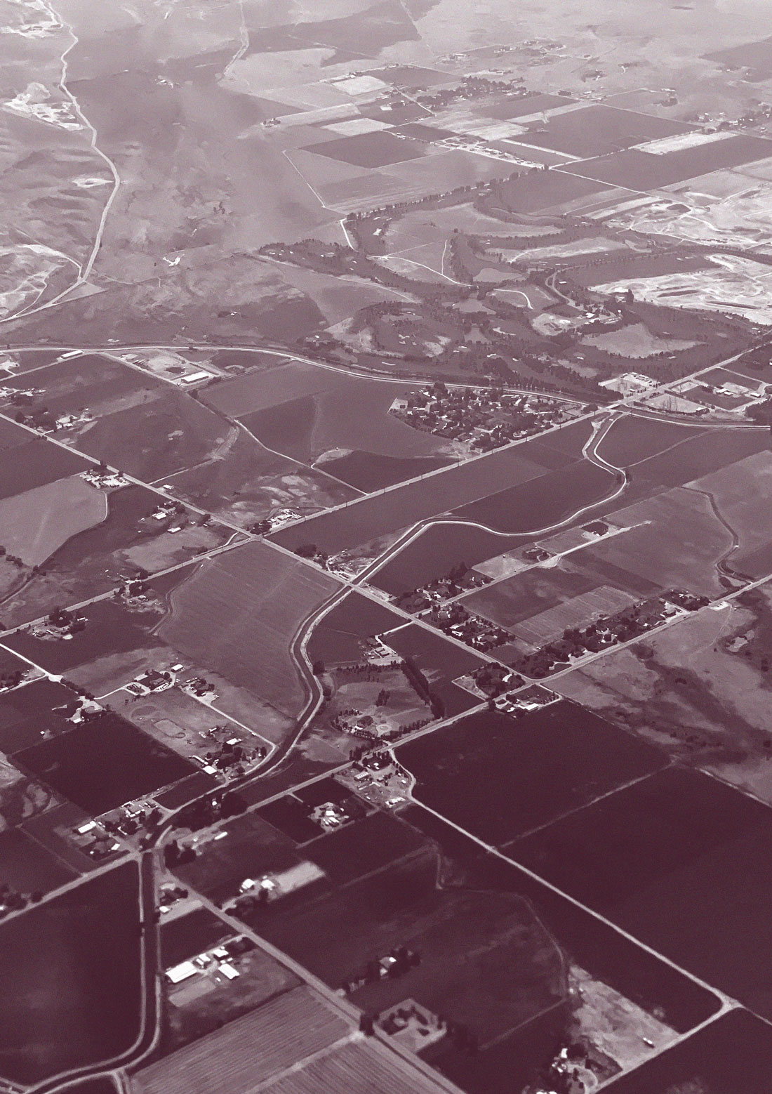 Aerial view of wildfire