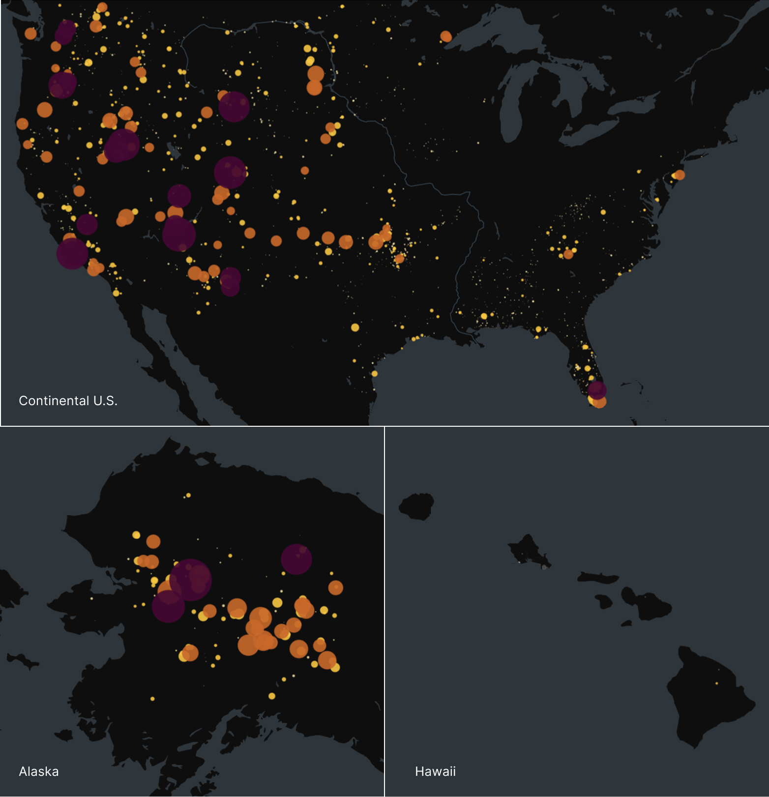 2025 Maps of Wildfires